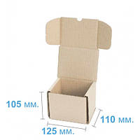 Коробка самозбірна (125 х 110 х 105), бура коробка картонна для пересилання, коробка для пошти