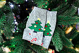 🎄 Сірі новорічні шкарпетки з ялинкою 37-41 розмір MERRY CHRISTMAS Золото, фото 2