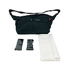 Сумка на коляску Baby Go Чорна з водовідштовхувального матеріалу з карабінами, фото 10