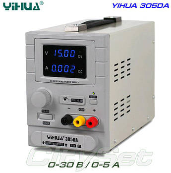 YIHUA-305DA блок живлення регульований, 1 канал: 0-30 В, 0-5 А