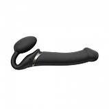 Безрем'яний страпон із вібрацією Strap-On-Me Vibrating Black L, фото 2