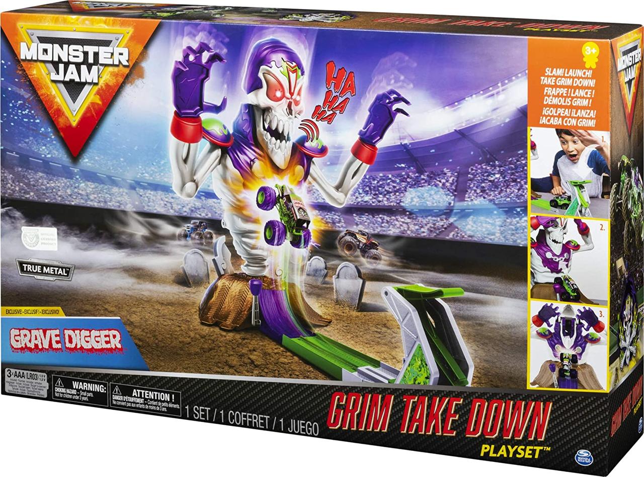 Ігровий набір Монстер Джем зі звуками і вогнями Monster Jam Grim Takedown