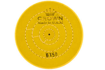 Коло муслиновый CROWN жовтий d-150 мм, 50 шарів, фото 2