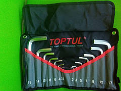 Набір Г-обр. шестигр. 2-19мм 14ед. в чохлі TOPTUL GPAQ1401