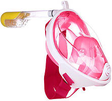 Маска для плавання повнолицев MHZ 5460 рожева, S-M (SHiz12336)