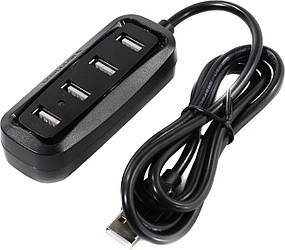 USB-хаб Vention USB 2.0 на 4 порта 1M Black (VAS-J43-B100)