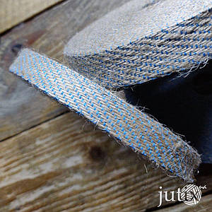 Пакувальна стрічка (джутова) - 13 мм Блакитний