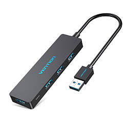 USB-хаб Vention USB 3.0 на 4 порта 0.15M Black (CHKBB)