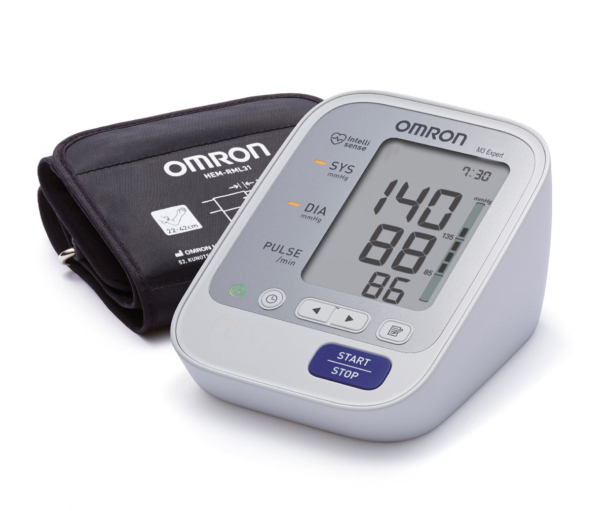 OMRON M3 Expert - Тонометр автоматический, c универсальной веерообразной манжетой (22-42см)