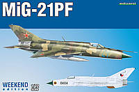 Сборная модель советского реактивного истребителя МиГ-21ПФ в масштабе 1/72. EDUARD 7455