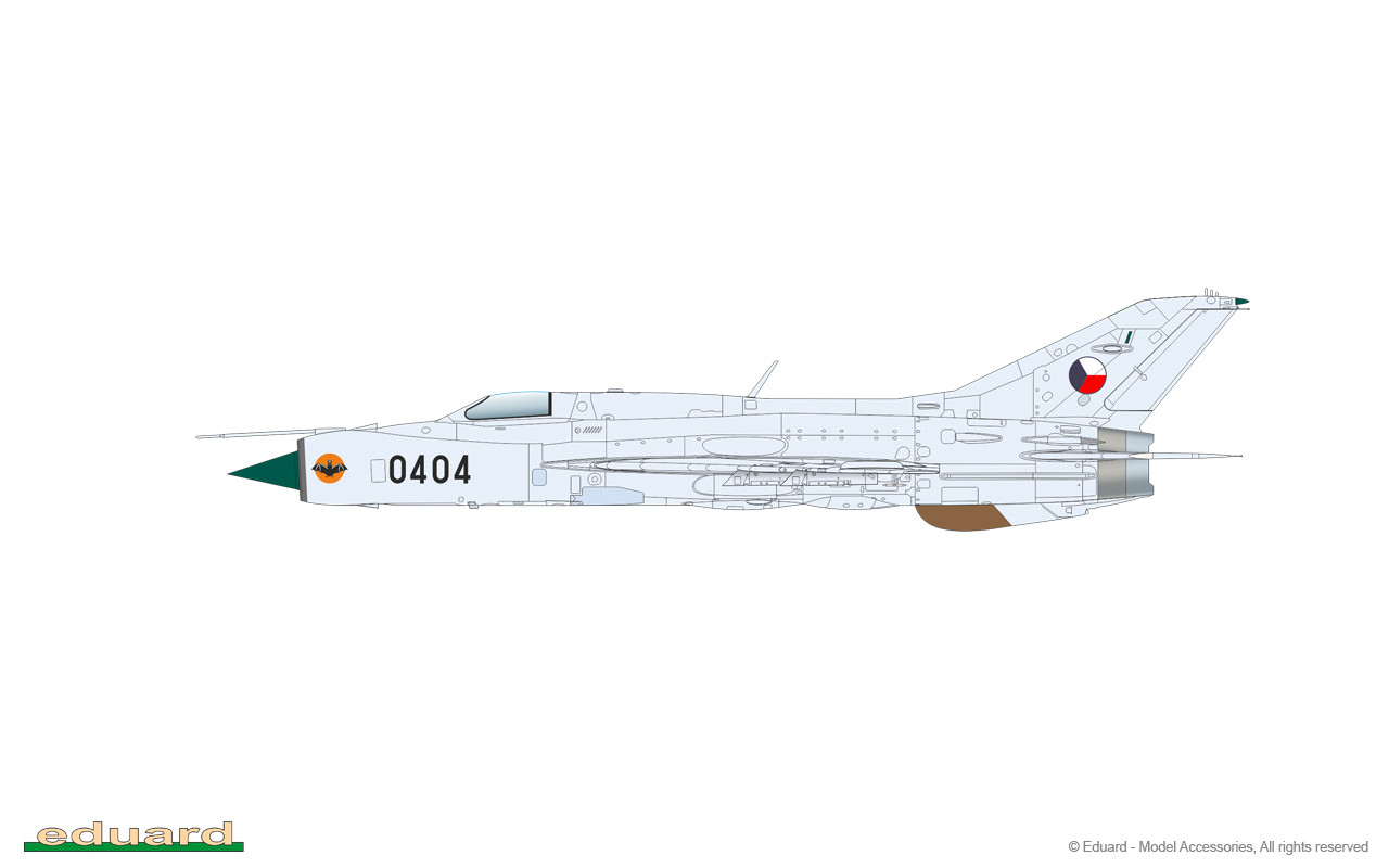 Сборная модель советского реактивного истребителя МиГ-21ПФ в масштабе 1/72. EDUARD 7455 - фото 2 - id-p1311160327