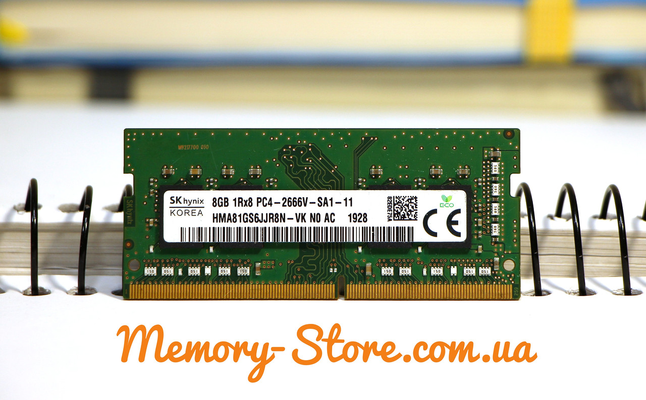 Оперативна пам'ять для ноутбука, Hynix DDR4 8Gb 1Rx16 PC4-2666V, б/в