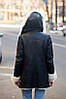 Дублянка з капюшоном чорного кольору, фото 3