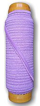 Гумка для білизни, стрічка еластична ажурна фіолетовий 10 мм намотування 50 метрів