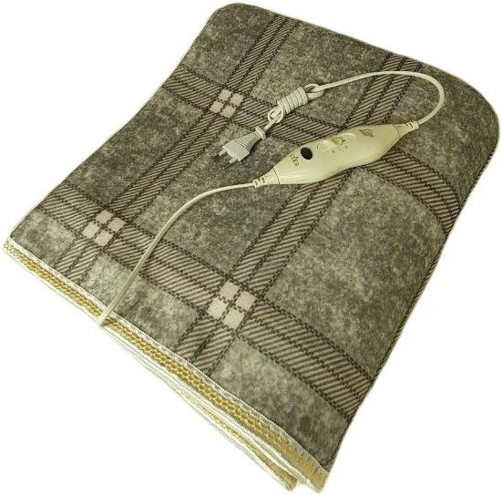 Електропростирадла, Термопростиня Electric Blanket 7417 150х120 см, сіра картата (SH015052)