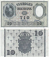 Швеция 10 крон 1958 UNC (P43f)