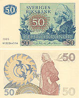 Швеция 50 крон 1989 UNC (P53)