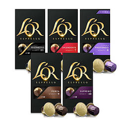 Nespresso капсули L'OR 1+1 Подарункові 10 шт. Франція