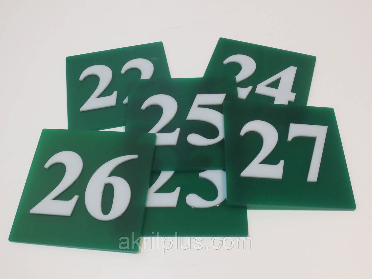 Номерки настінні об'ємні на кабінети 100*100 мм