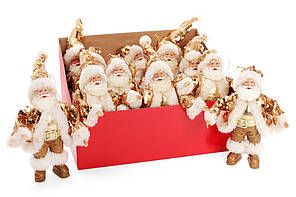 Фігурка-підвіска пластик-тканина "Санта" 17,5 см,золото №NY14-373/Bonadi/(1)(12)(48)