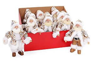 Фігурка-підвіска пластик-тканина "Санта" 17,5 см, шампань №NY14-398/8269/Bonadi/(1)(12)(48)