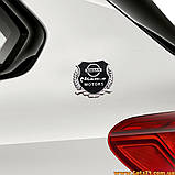 Автозначок Nissan Nismo Motors 3D-наклейка на автомобіль бус машину капот крила багажник, фото 2