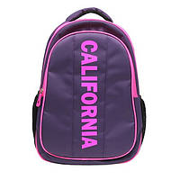 Рюкзак шкільний "CALIFORNIA" "КАЛІФОРНІЯ" фіолетовий, ортопедичний, розмір М для середніх і старших класів