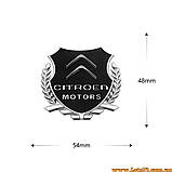 Авто значок CITROEN Motors наклейка на машину авто наклейки значки марки машин на кузов бампер скло двері капот крила багажник, фото 3