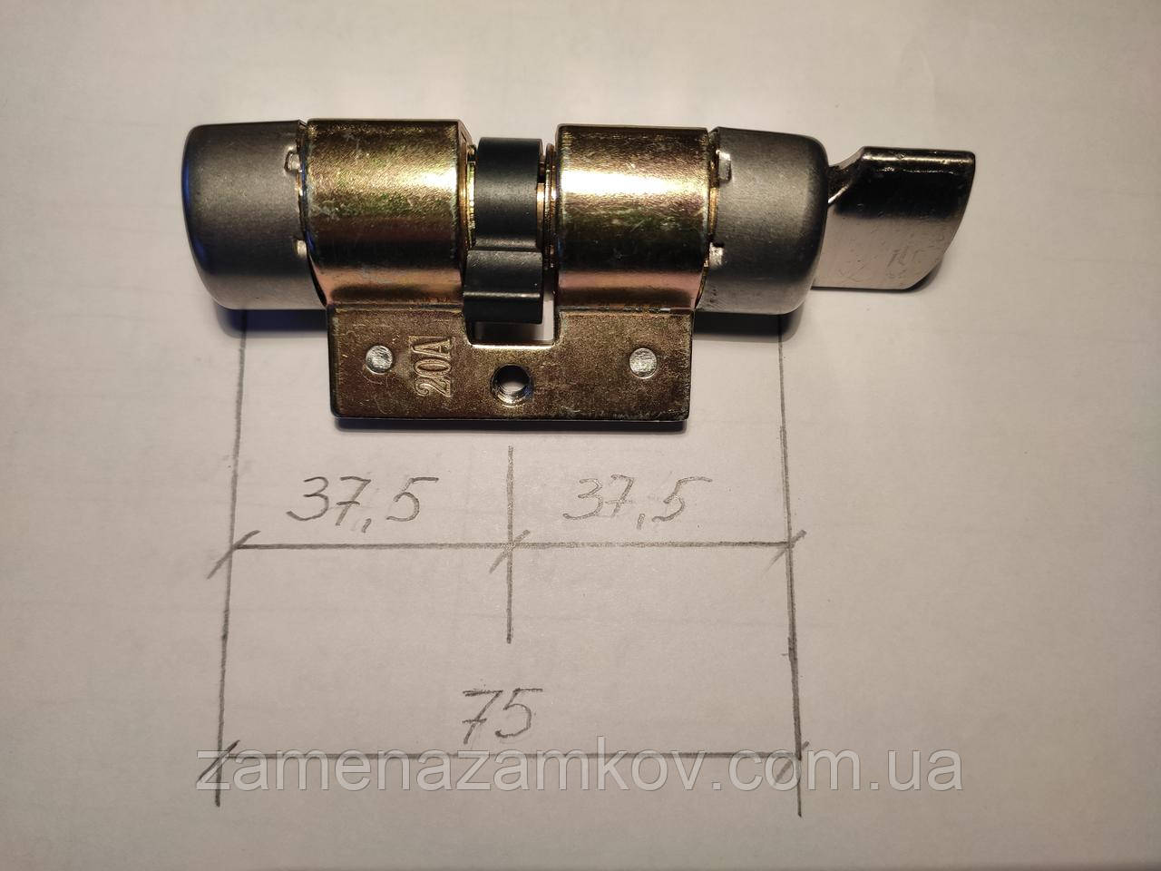 Mexin AFS-75Т 75мм 37,5*37,5 з тумблером (вертушком) цилиндр 5+2 к