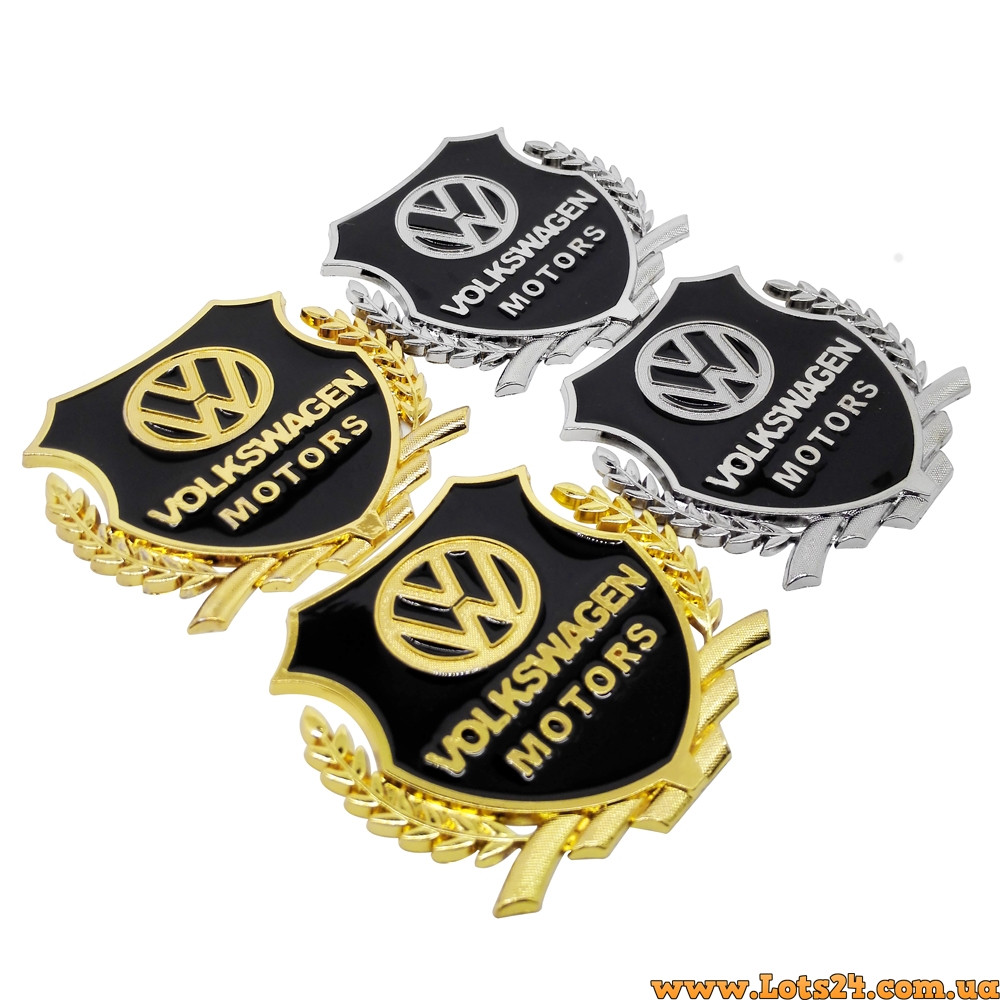 Авто значок VOLKSWAGEN Motors (3D наклейка VW на автомобиль, бус ...
