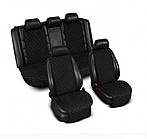 Накидки на сиденье "Эко-замша" широкие (комплект) без лого, цвет черный