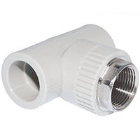 Трійник 50×1 1/4"×50 з внутрішньою різьбою під ключ PP-R EVCI