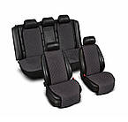 Накидки на сиденье "Эко-замша" широкие (комплект) без лого, цвет темно-серый