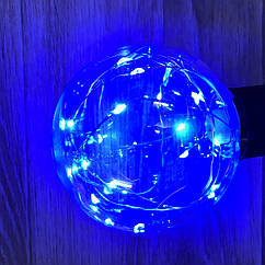 Світлодіодна лампа куля G95 Едісона Е27 синя, пластик