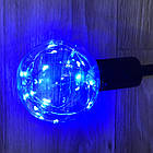 Світлодіодна лампа куля G95 Едісона Е27 синя, пластик, фото 2