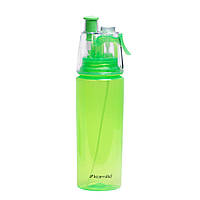 Бутылка спортивная для воды Зеленый 570мл из пластика KM-2301ZL