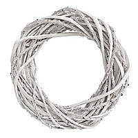 Вінок із лози 35 см білий