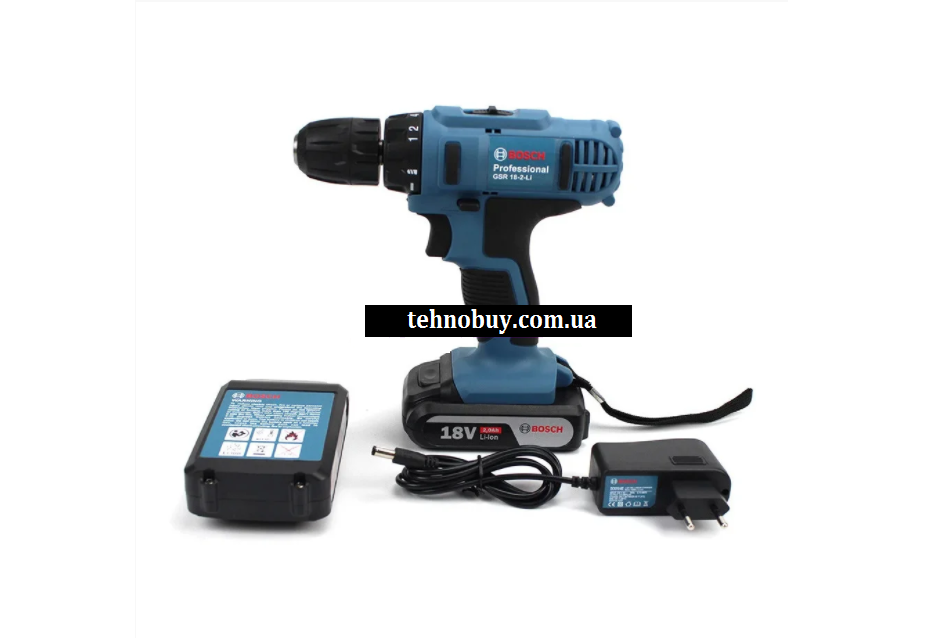 Акумуляторний дриль-шурупокрут Bosch Professional GSR 18-2LI, фото 1