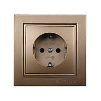 Розетка із заземленням Розкішно золотий Enzo 16A IP22
