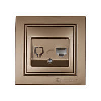 Розетка комп'ютерна Розкішно золотий Enzo 1x8P8C IP22