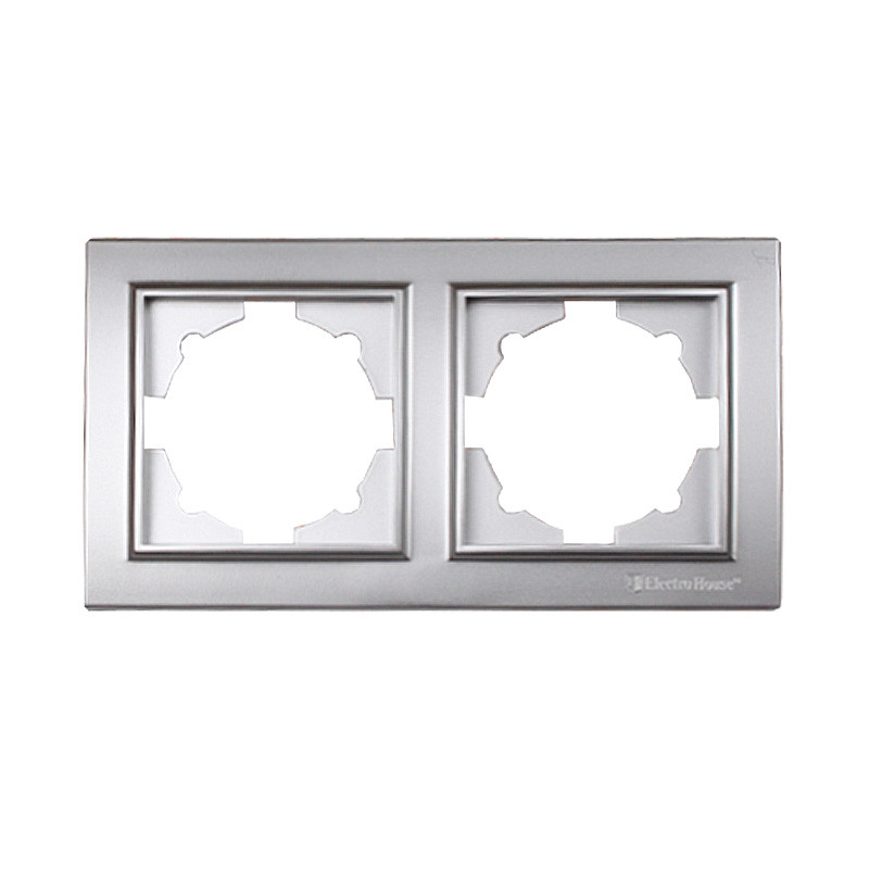 Рамка подвійна срібло Enzo, фото 1