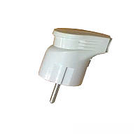 Вилка із заземленням кутова Garant біла