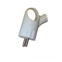 Вилка із заземленням кутова з ручкою Garant біла