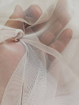 Тюль бамбук у кухню, у зал, у спальню, біла з обважнювачем сітка "бамбук", висота 3,2