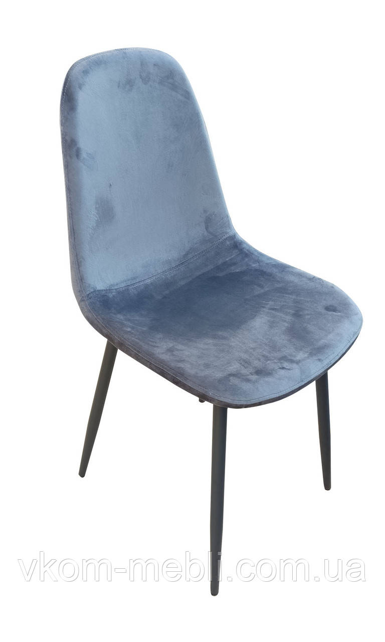 Стілець кухонний темно-сірий тканина оксамит DAOSUN DC 211, фото 1