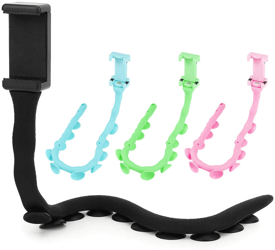 Тримач для телефону гнучкий універсальний з присосками "Змія" Worm Holder (мікс кольорів) (7304), фото 1