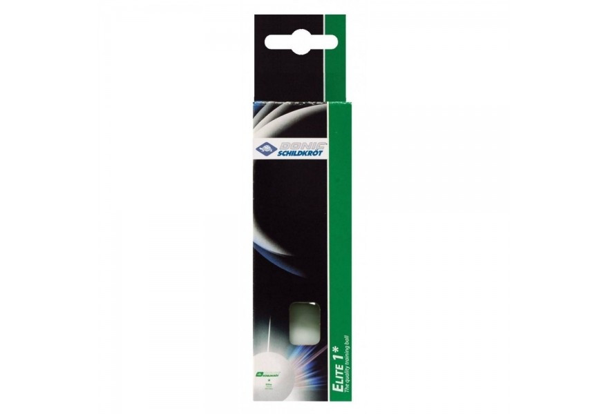 М'яч настільний теніс Donic Schildkrot Elite 1* 40+ (White) 1 шт