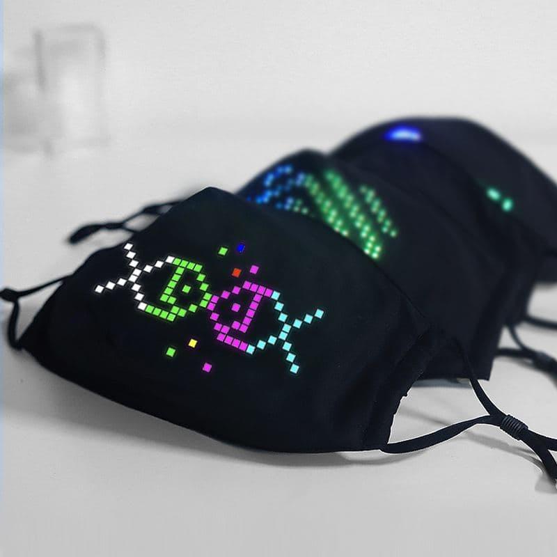 LED маска захисна, чорна, фото 1
