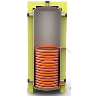 Буферна ємність ЕА-01-3000 KHT-heating з нижнім теплообмінником без ізоляції, тепловий бак