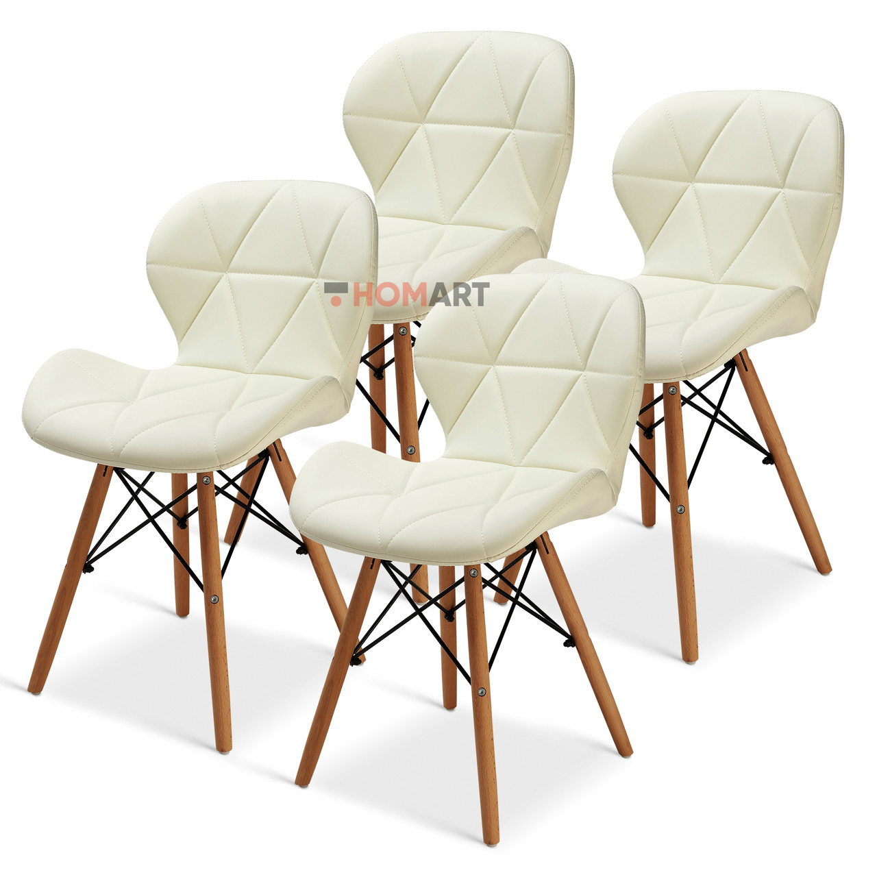 Стільці кухонні набір 4 шт Homart LCW-003BE бежевий (9293), фото 1